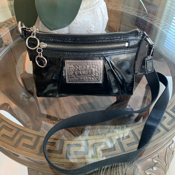 Coach Bags Coach Black Patent Leather Poppy Crossbody Bag Poshmark